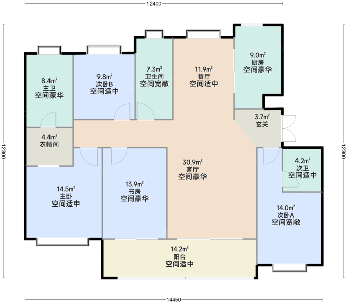 方岛金茂晓棠 户型图