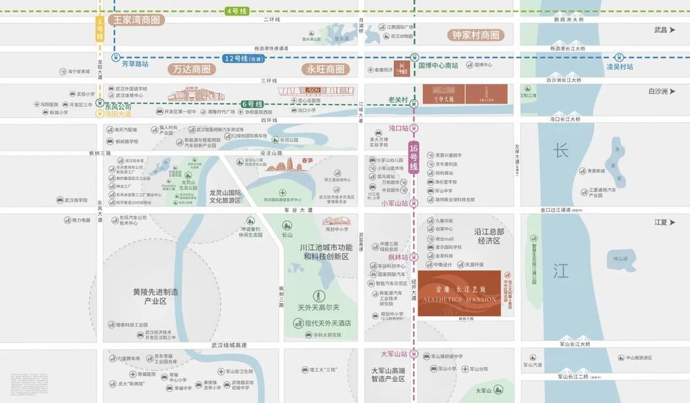 金地长江艺境交通图