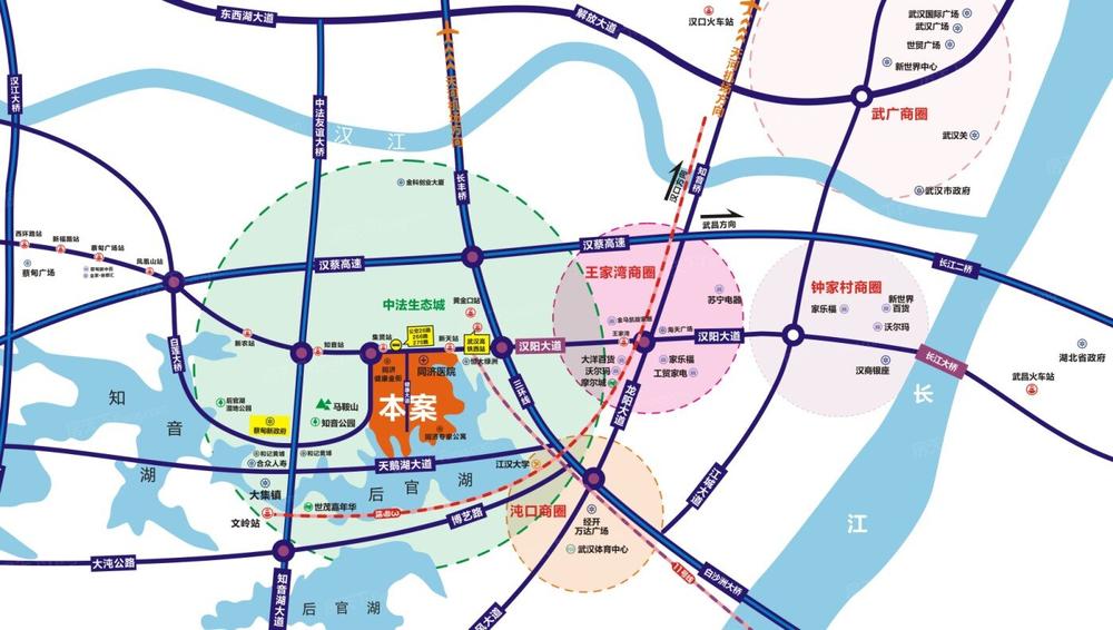 武汉中国健康谷交通图