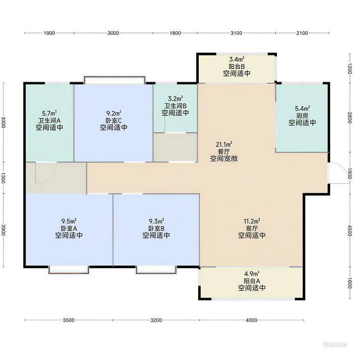 蓝光雍锦天府 户型图