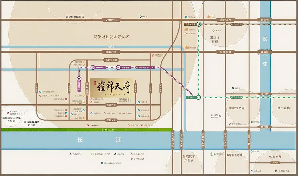 蓝光雍锦天府 交通图