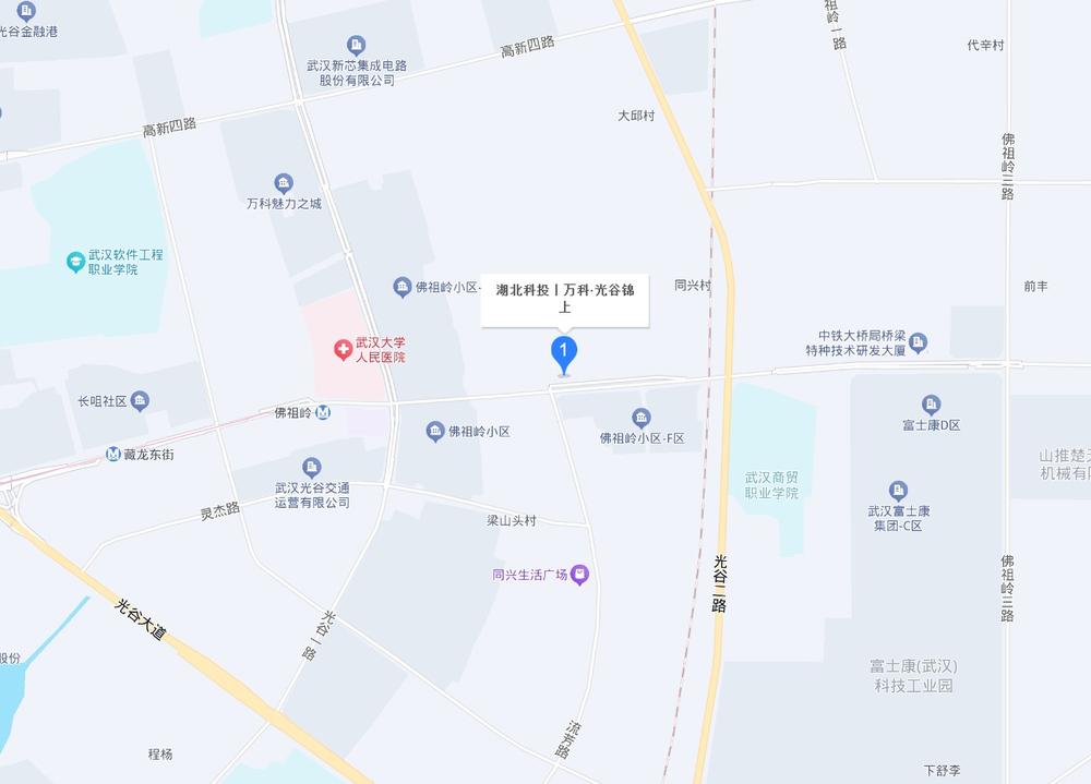 湖北科投万科·光谷锦上交通图