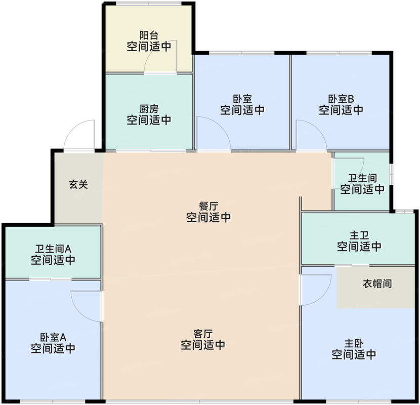 面积125平米