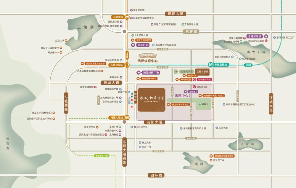 绿城·柳岸鸣翠交通图