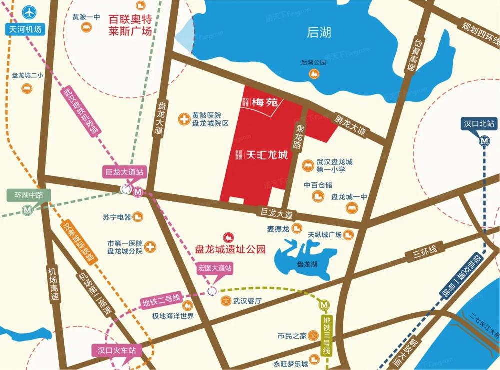 武汉城建天汇龙城交通图