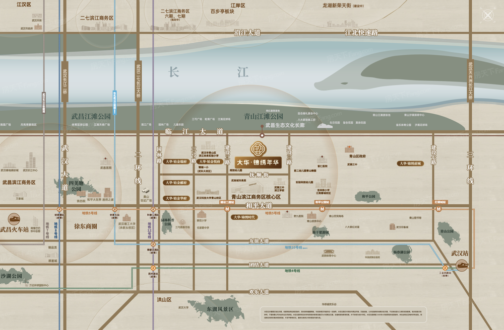 大华锦绣年华 交通图