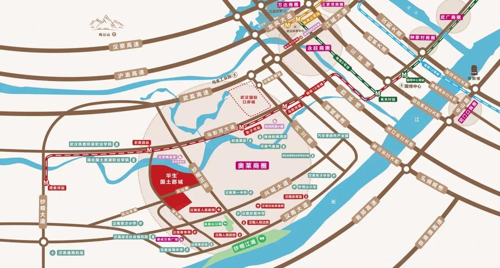 华生国土郡城 交通图