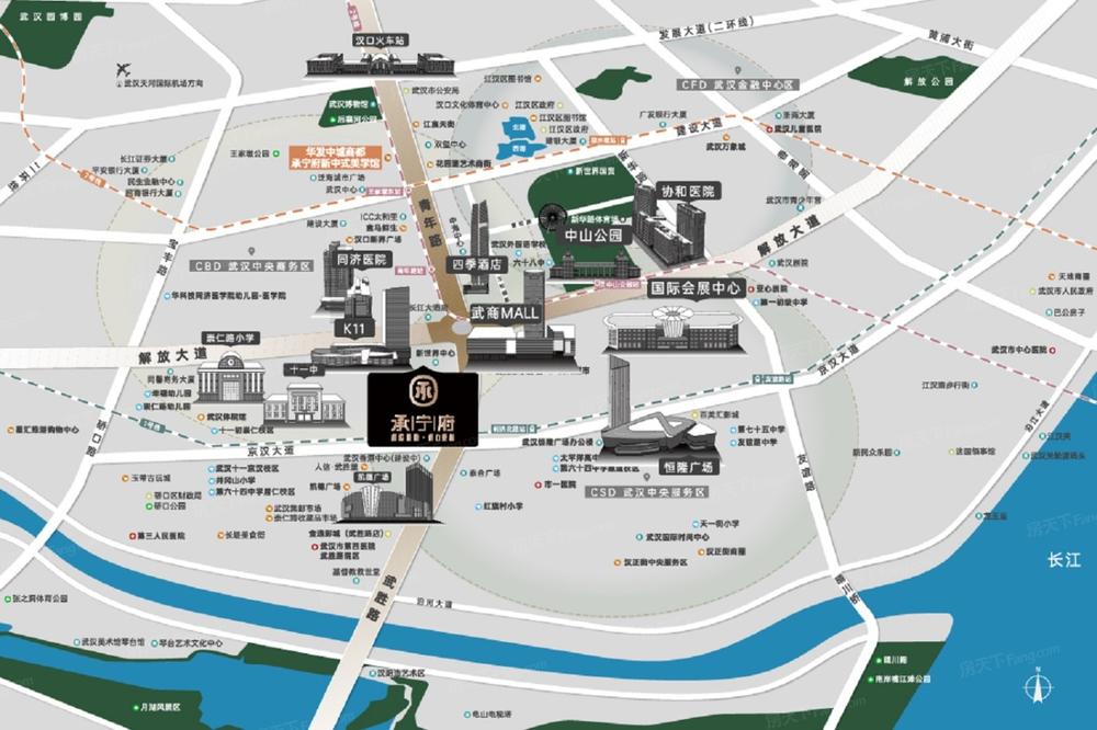 武汉城建·承宁府 交通图