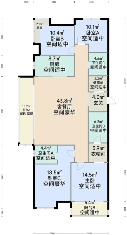 建面约177平户型