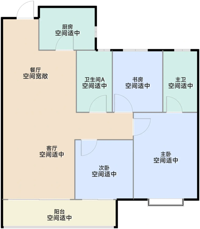 17#B2户型107平米