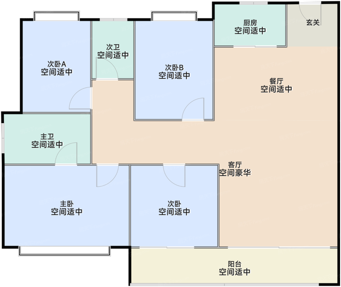 城建万科云泊江岸 户型图