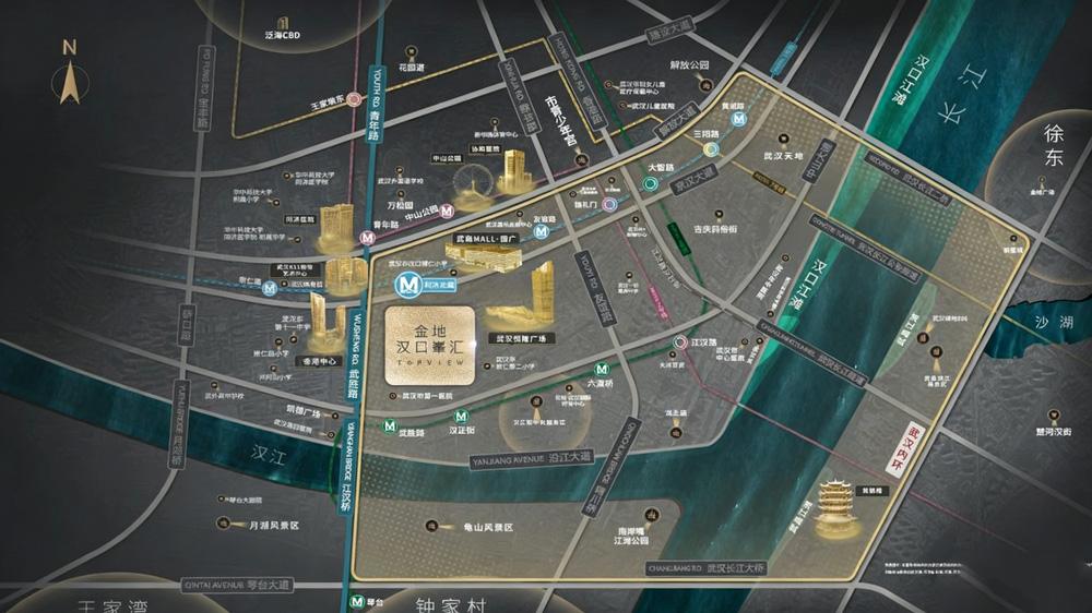 金地汉口峯汇交通图