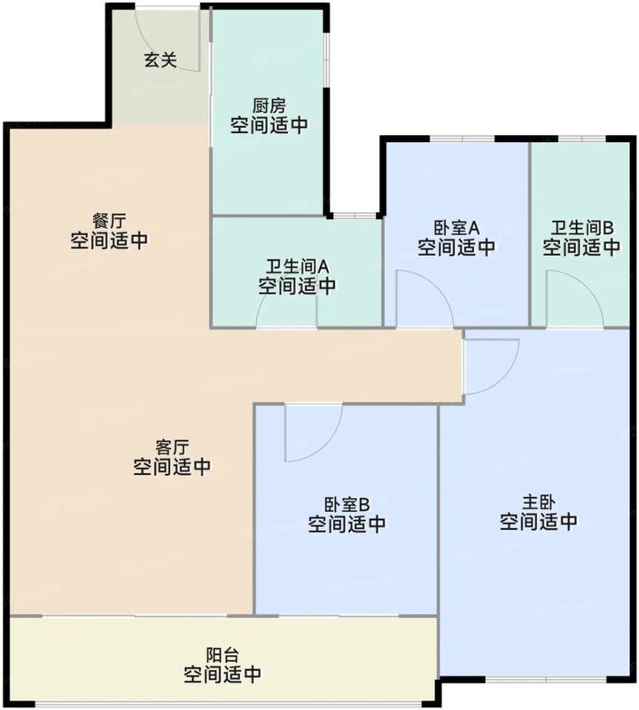 建面约105㎡户型